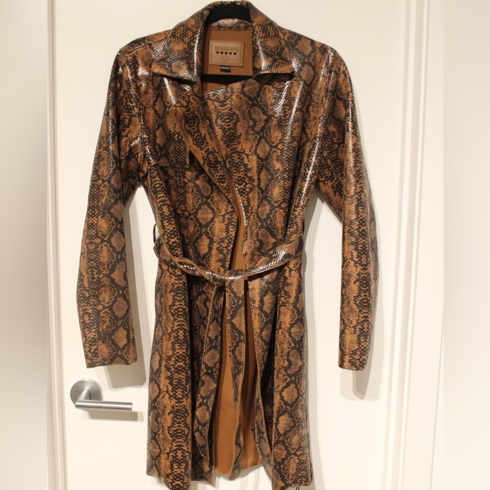 BLANKNYC snake print trench coat